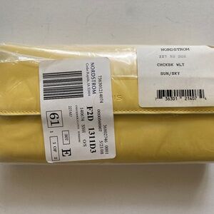 LODIS Audrey Sunshine Yellow Leather Checkbook Wallet/Sky Int./NEW/REDUCED PRICE